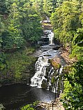 A perfectly lovely day for walking from New Lanark along the River Clyde and viewing the fabulous falls. A bit less water, given the dry spell, but beautiful nonetheless 